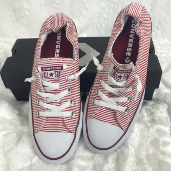 red laceless converse